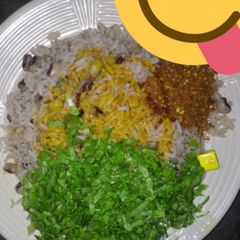 A picture of Local Rice and beans.