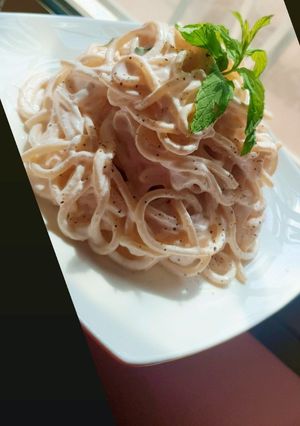 صورة لوصفة معكرونه بالزبادي 🍝