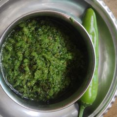 A picture of Bhavnagari mirchi thecha.