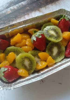 Foto resep Puding coklat topping buah