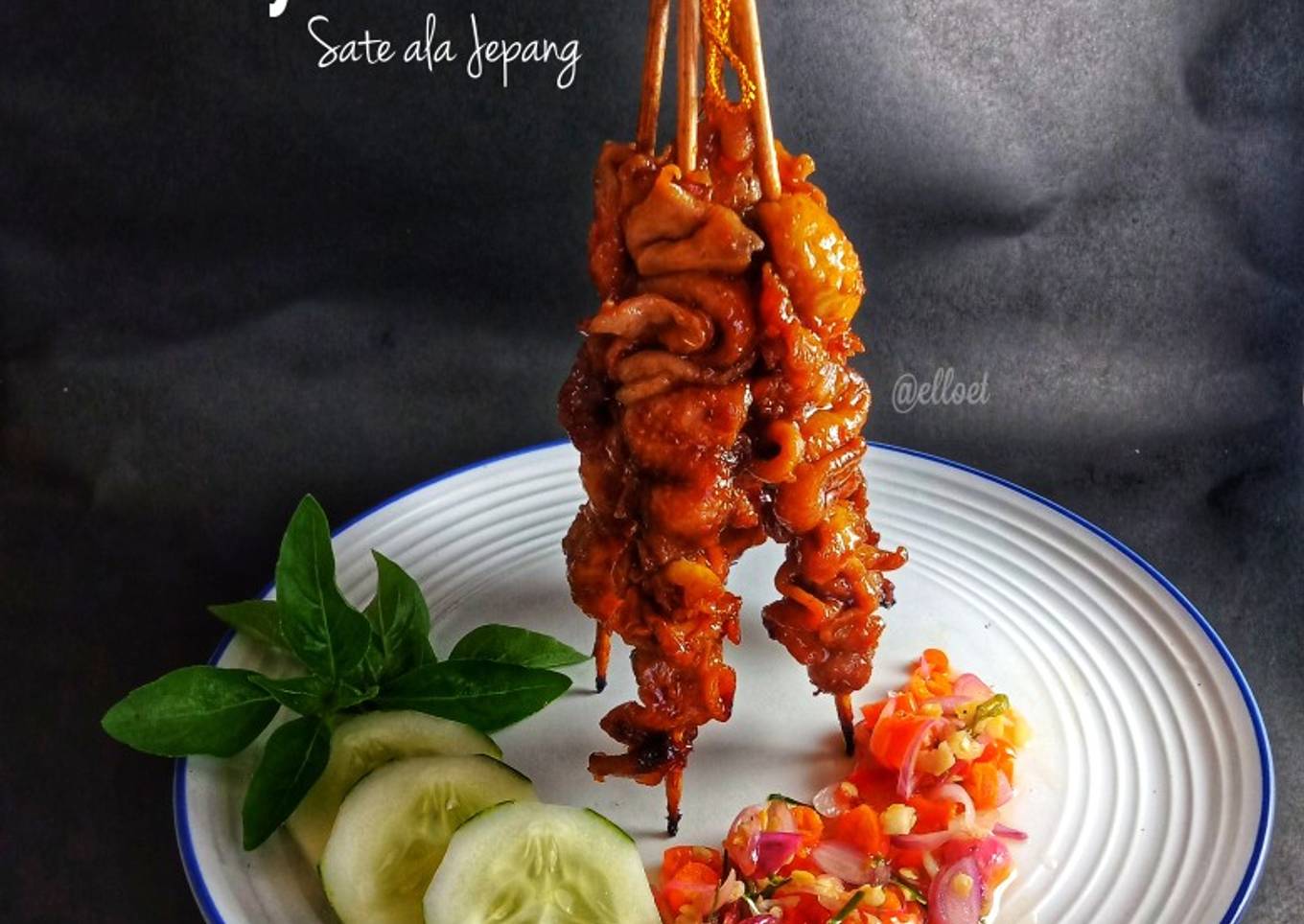 Kulit Ayam Yakitori (Sate ala Jepang)
