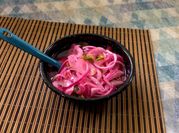 A picture of pepper and onions