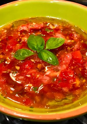A picture of Basic Tomato Bruschetta Dip.