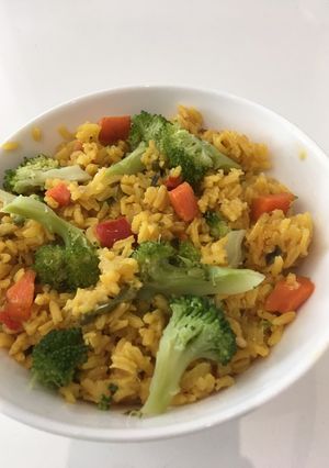 Una foto de Arroz con vegetales