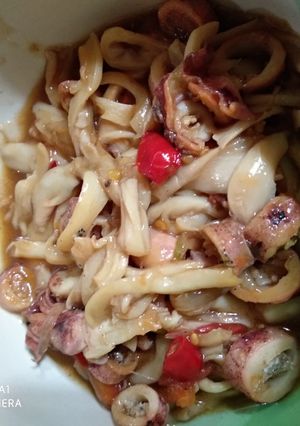 Foto resep Tumis jamur cumi asin