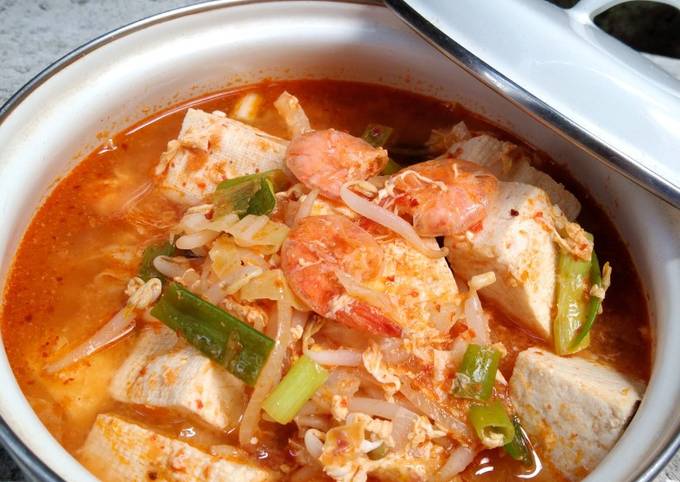 Recipe: Appetizing 335. Sundubu Jjigae a.k.a Sup Tahu Pedas Ala korea