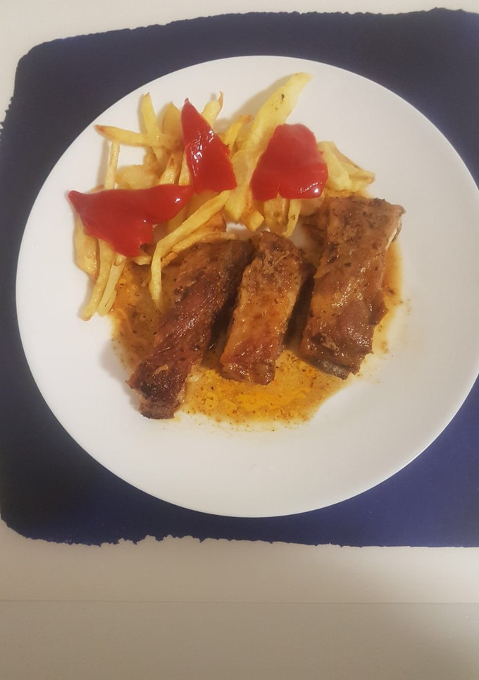 Una foto de Costillas al horno a mi manera