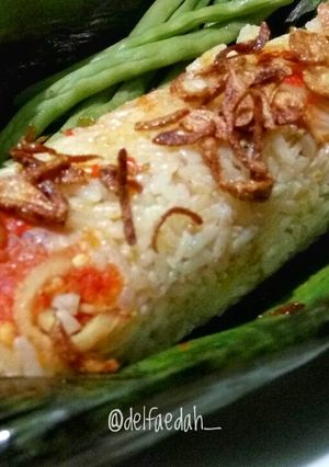Foto resep Nasi Liwet Bakar Isi Cumi (PR_#Bukannasibiasa)