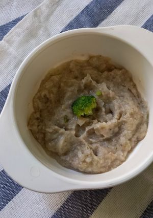 Foto resep Mpasi 6 bulan pertama | Bubur Dori Brokoli dijamin lahap mom