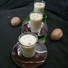 A picture of Honey glazed Kiwi Thandai.