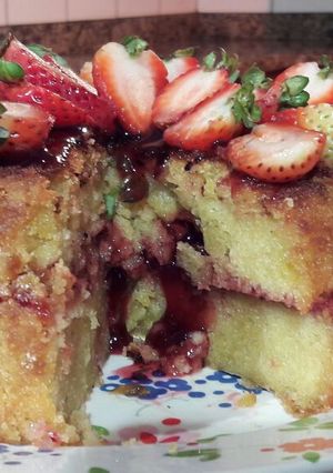 Una foto de Torta con fresas