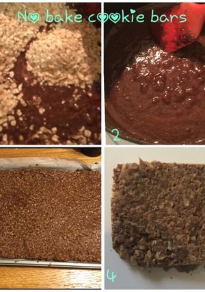 A picture of No bake cookie bars.