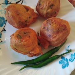 A picture of Batata (potato)vada(Holi special).