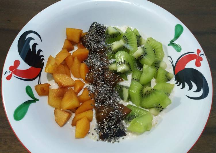 Resep Healthy Oat with Chia and Fruits yang Lezat