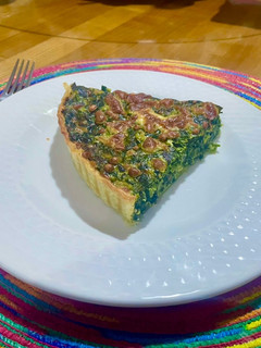 Una foto de Quiche de acelgas y espinacas con mozzarella