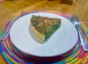 Una foto de Quiche de acelgas y espinacas con mozzarella