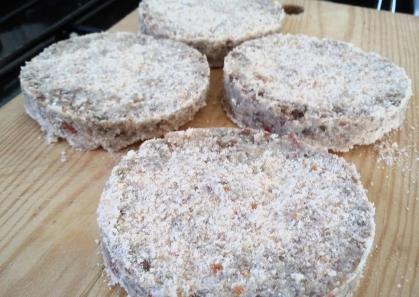 Hamburguesa de lentejas. Veganas!