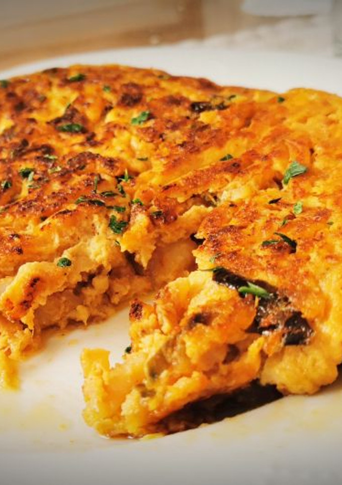 Una foto de Tortilla picante de Bacalao de Txaro Zapiain