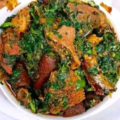 A picture of Afang Soup.