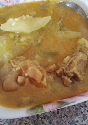 A picture of Dalcha (kaddu +mutton).