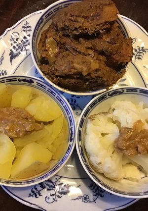 A picture of California Farm Pork Loin Curry Dinner.