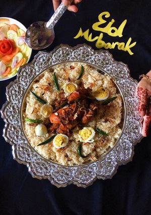 A picture of Chicken Kabsah.