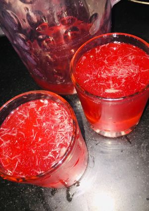 A picture of Roohafza Sharbat.