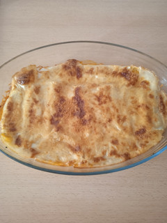 Una foto de Canelones de ternera y pollo