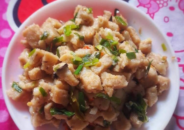 Resep Tumis Gembus Daun Bawang Anti Gagal