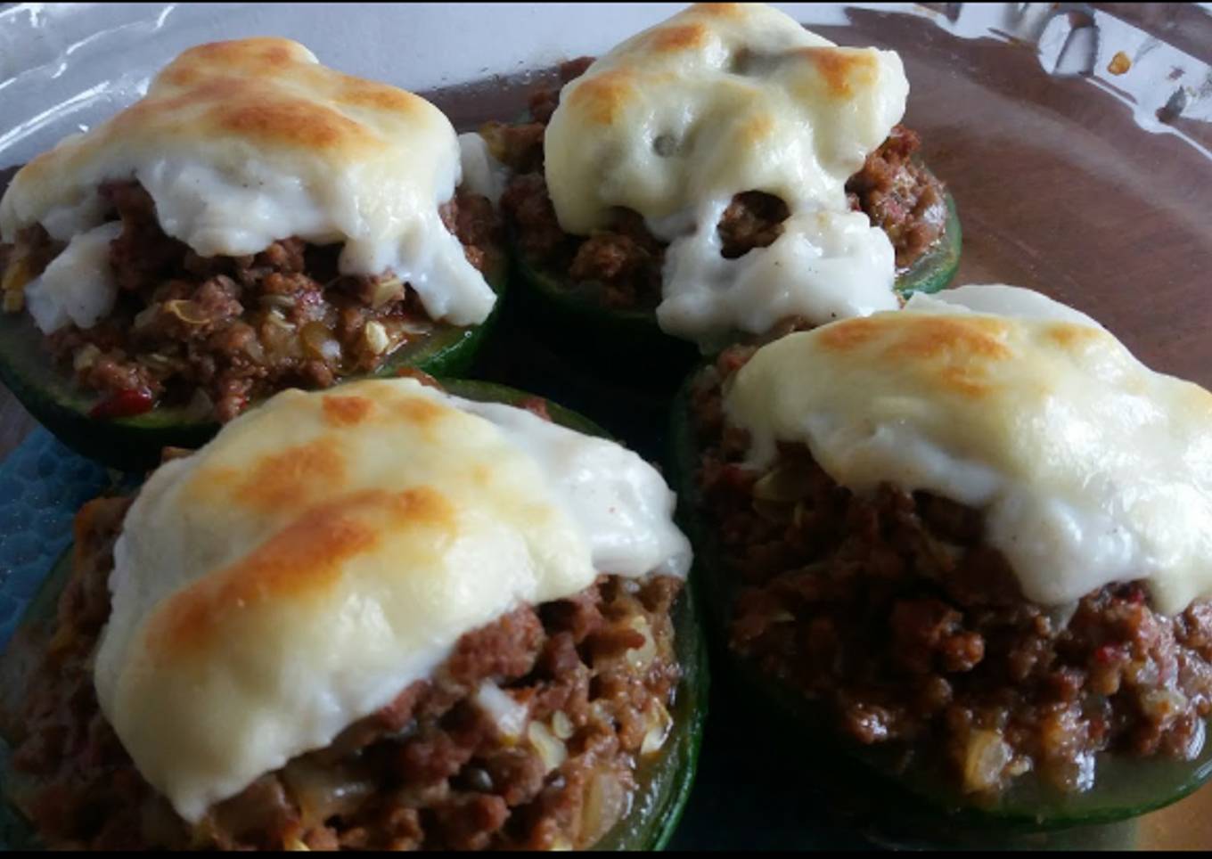 Zapallitos rellenos de carne picada
