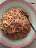Spaghetti con salsa rosada
