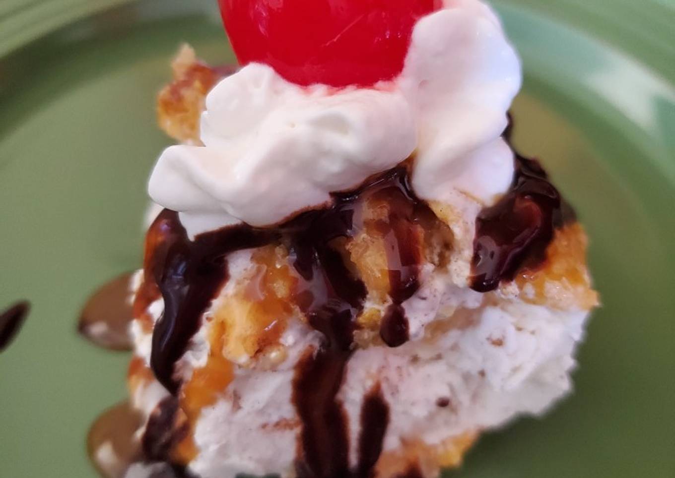 Fried ice cream cake