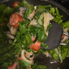 A picture of Simple Sausage and Greens Stir-fry.