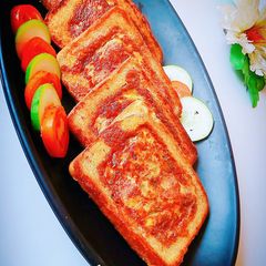 A picture of Cheesy sausage sandwich.