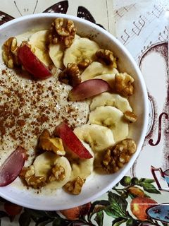 Una foto de Porridge de avena vegano