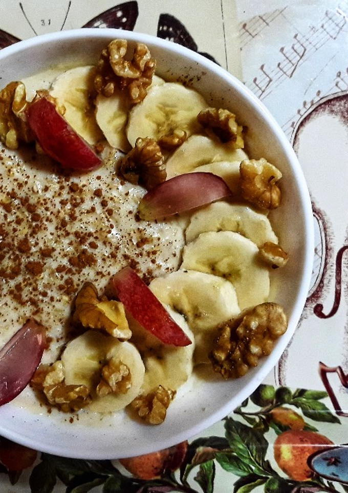 Una foto de Porridge de avena vegano