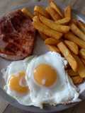 Gammon chips and egg
