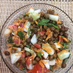 A picture of Brown Chana salad high protein recipe(weightloss).