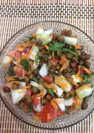 A picture of Brown Chana salad high protein recipe(weightloss).