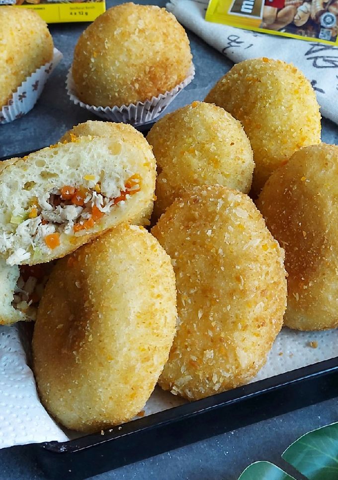 Foto resep Roti Goreng isi Ayam Sayur