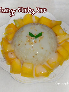 Foto resep Mango Sticky Rice (Masak Pakai Magicom)