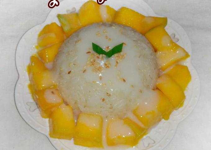 Resep Mango Sticky Rice (Masak Pakai Magicom) yang Enak Banget