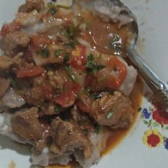 A picture of Wet Fried beef.