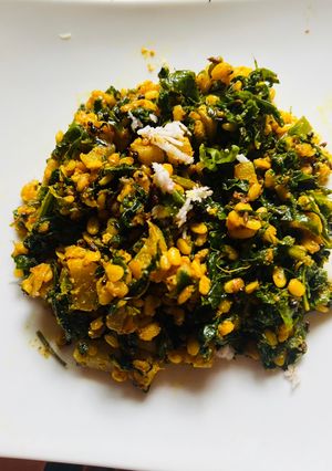 A picture of White Radish and high protein moong dal Sabji for Lunch or Dinner.