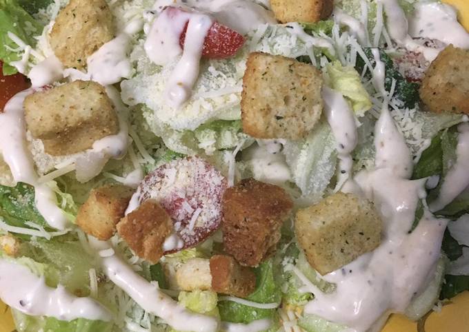 Recipe of Any-night-of-the-week Caesar salad * vegetarian *