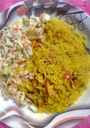 A picture of Fried Rice and Coslow.