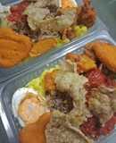 Nasi kerabu kuning katering #Umie