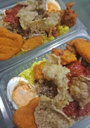 Gambar Nasi kerabu kuning katering #Umie