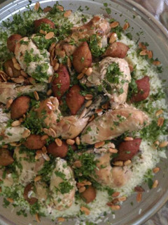 صورة لوصفة منسف اردني بالدجاج والكباب