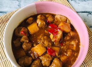 Foto resep Bola Daging Tofu Kecap Saus Tiram